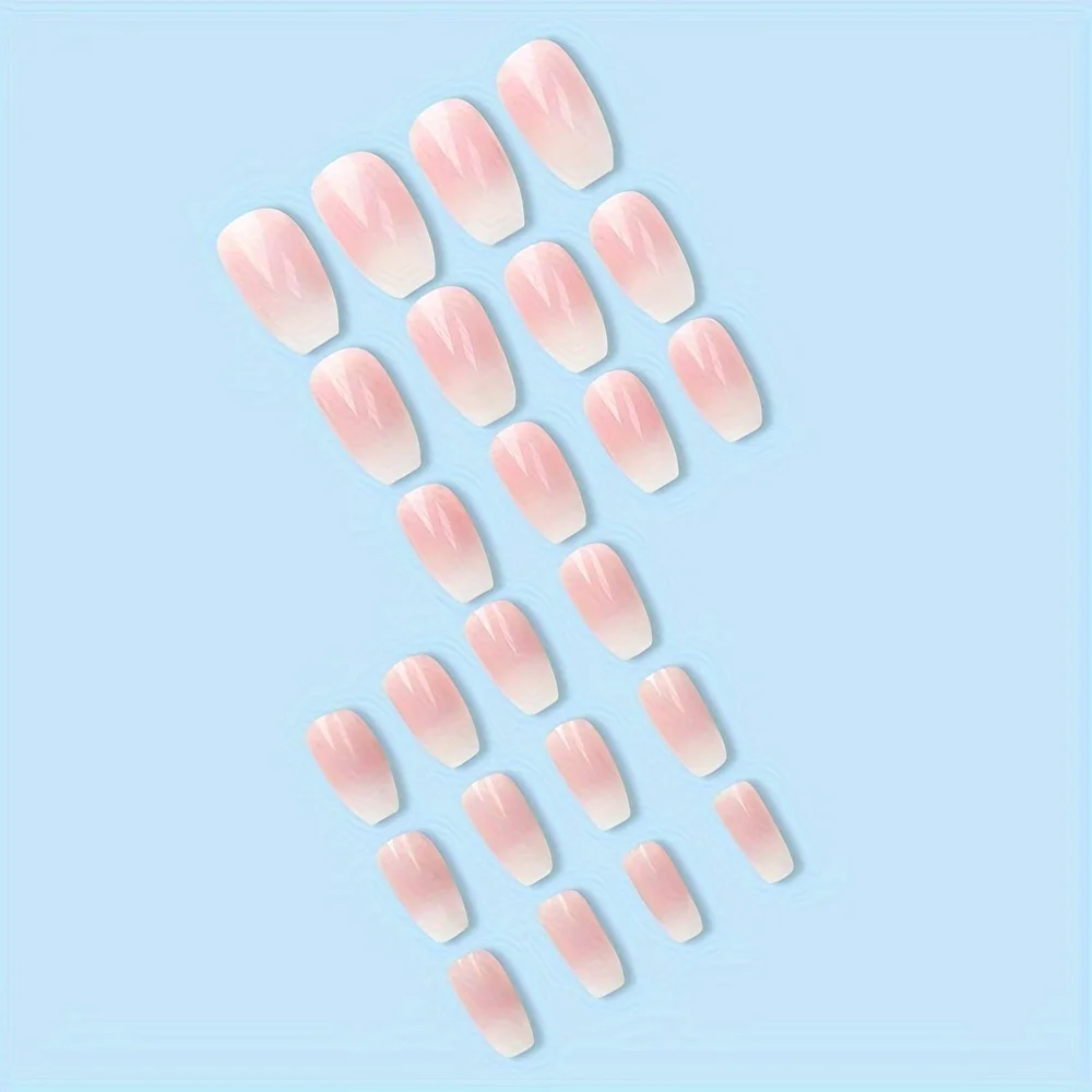 A Set Of 24 Glossy Short Coffi - Nail Art Pink recension och pris