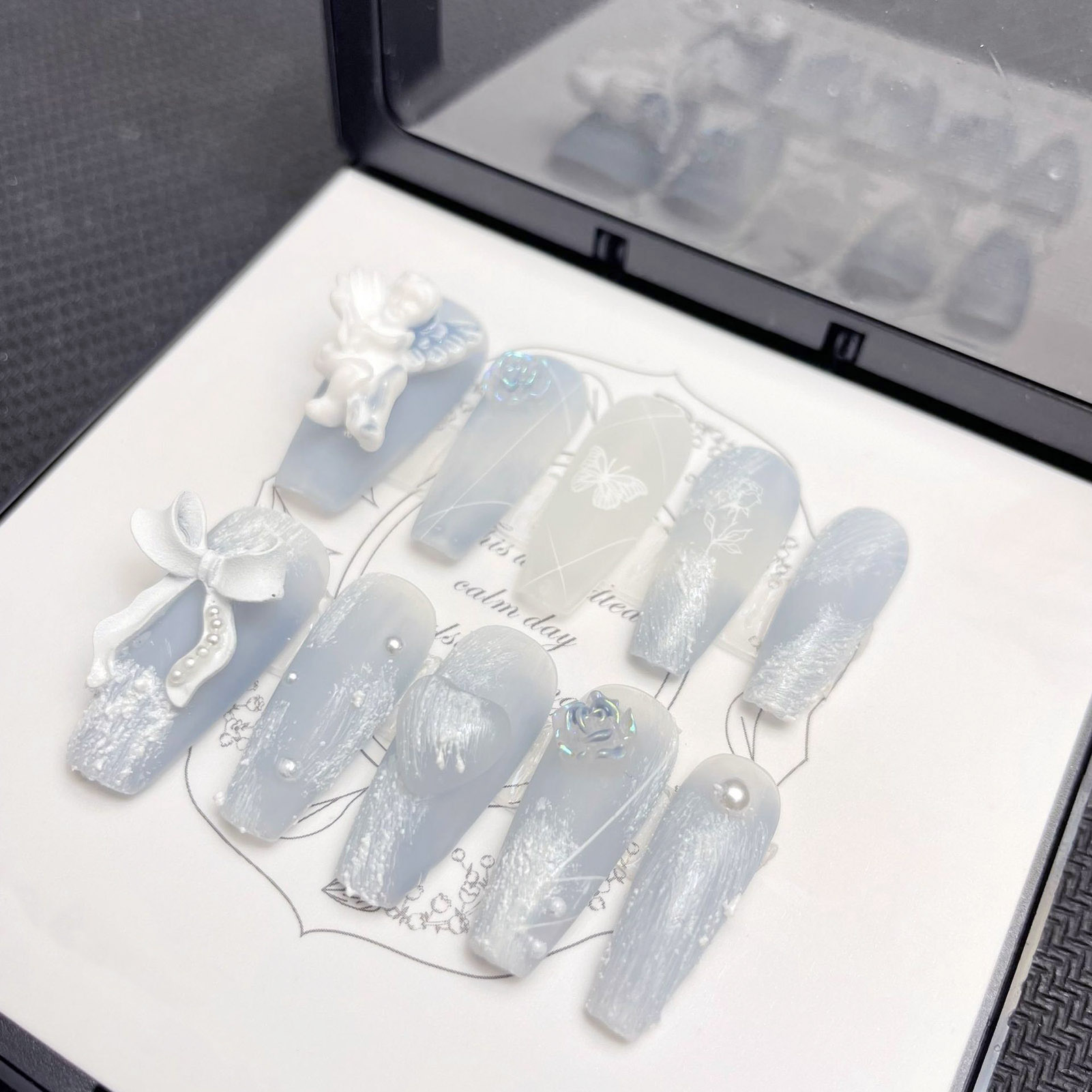3D Plaster Angel False Nails G - Nail Art Press On recension och pris