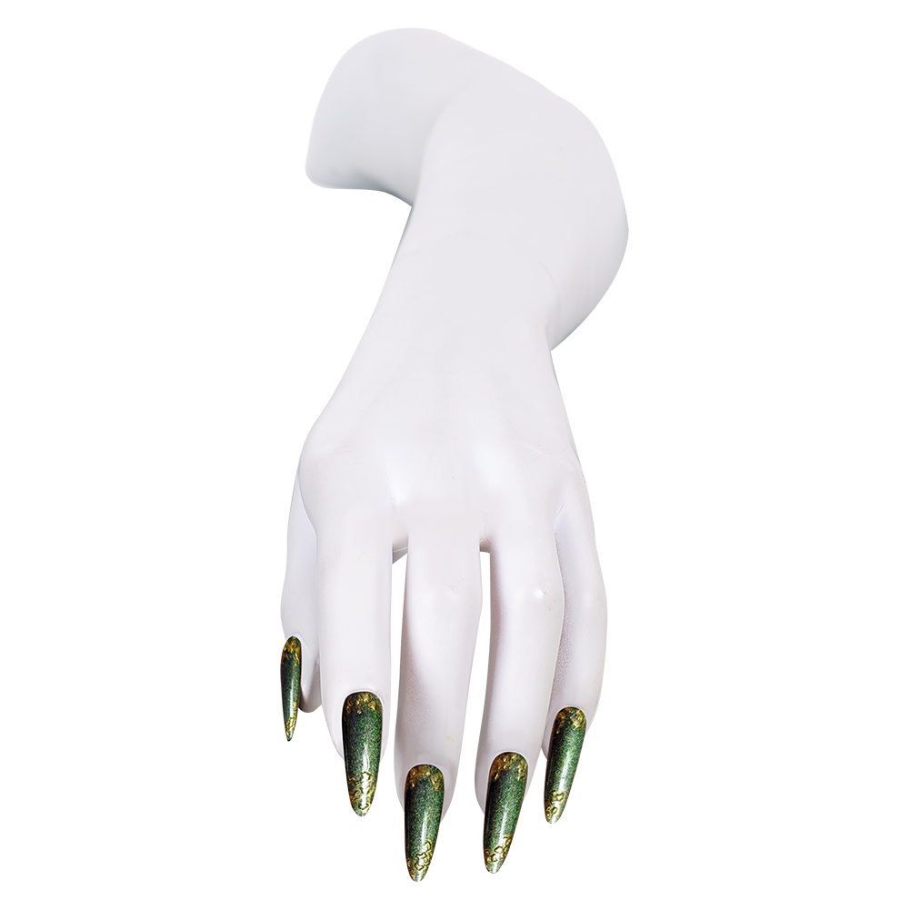 Green Press-on Nails with glit - Nail Art Press On recension och pris