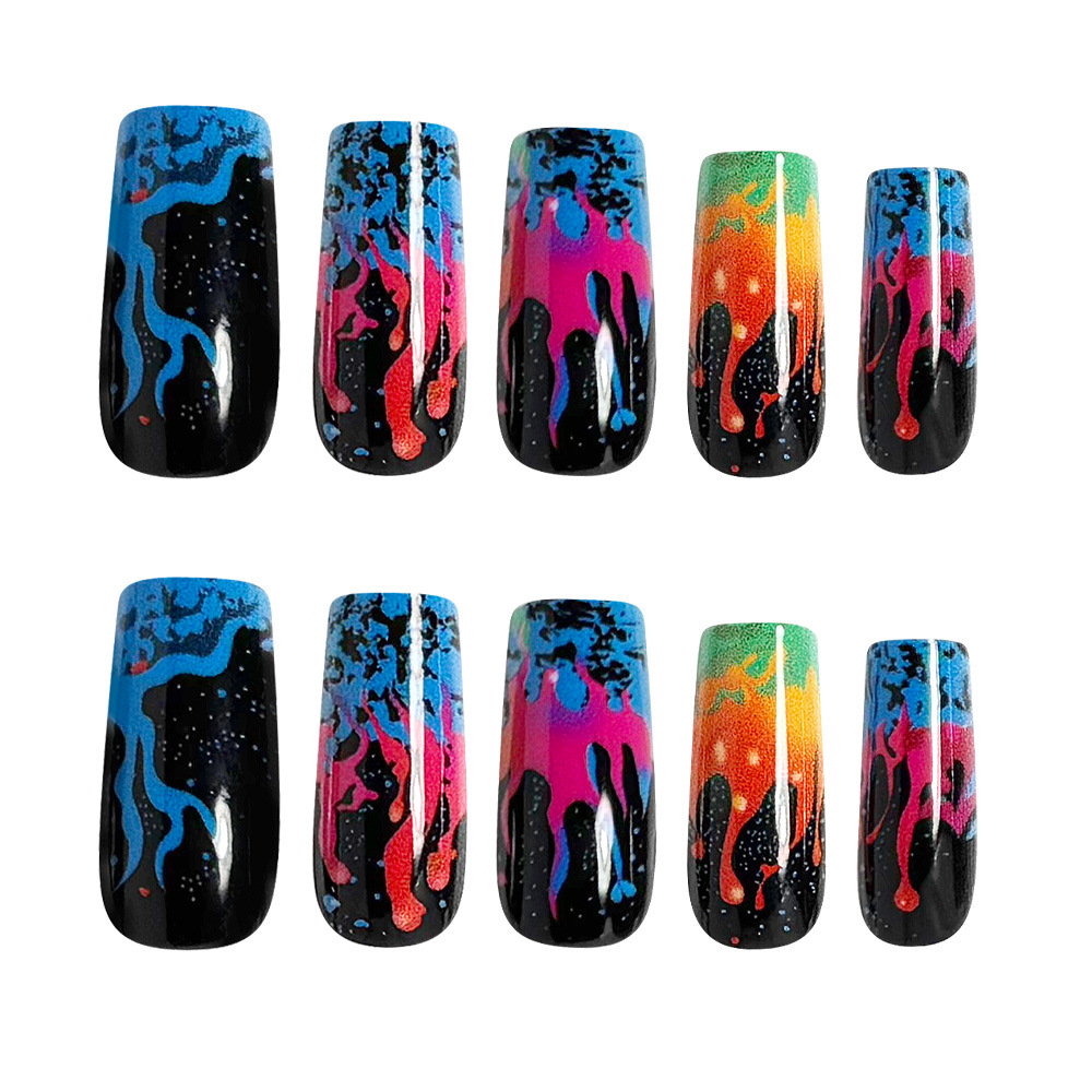 Medium fake nails for women gi - Nail Art Orange recension och pris