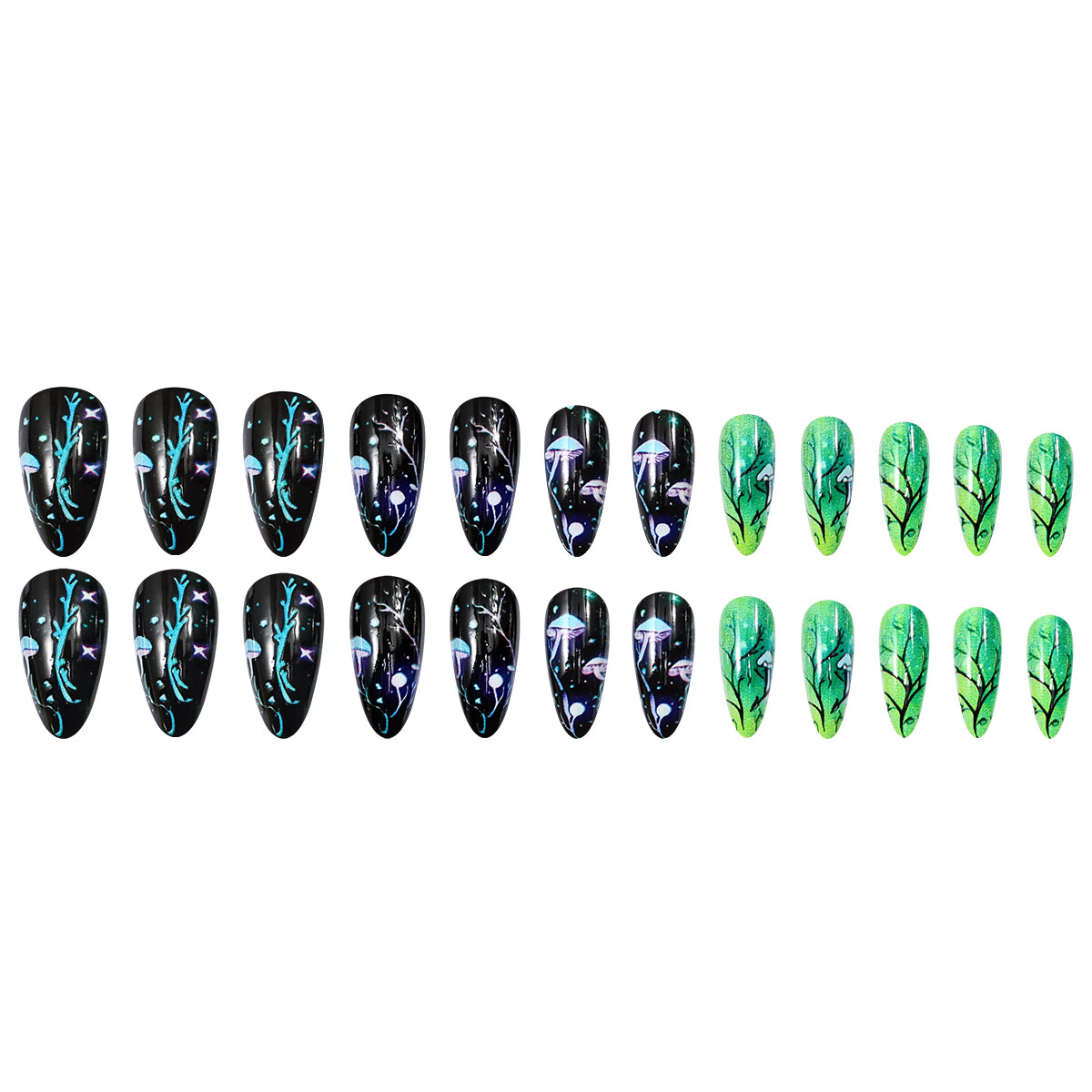 Almond Press on Nails Mushroom - Nail Art Press On recension och pris
