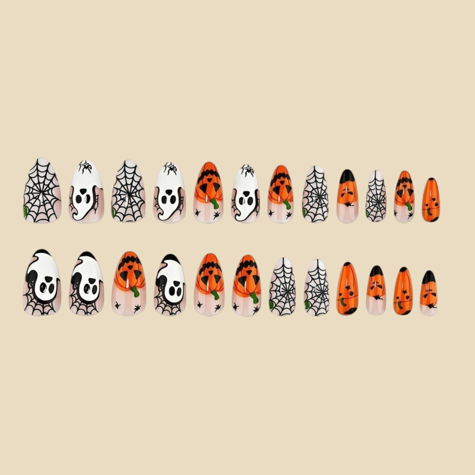 24pcs Halloween Press On Nails - Nail Art Press On recension och pris