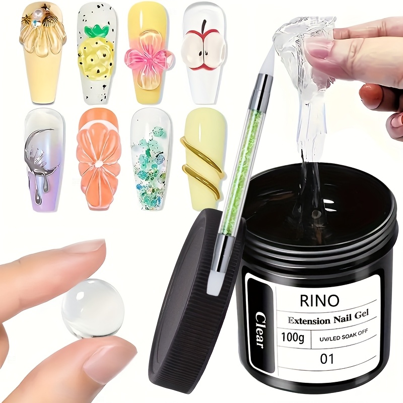 100g Clear Non-Stick Hand Exte - Nail Art Ombre recension och pris