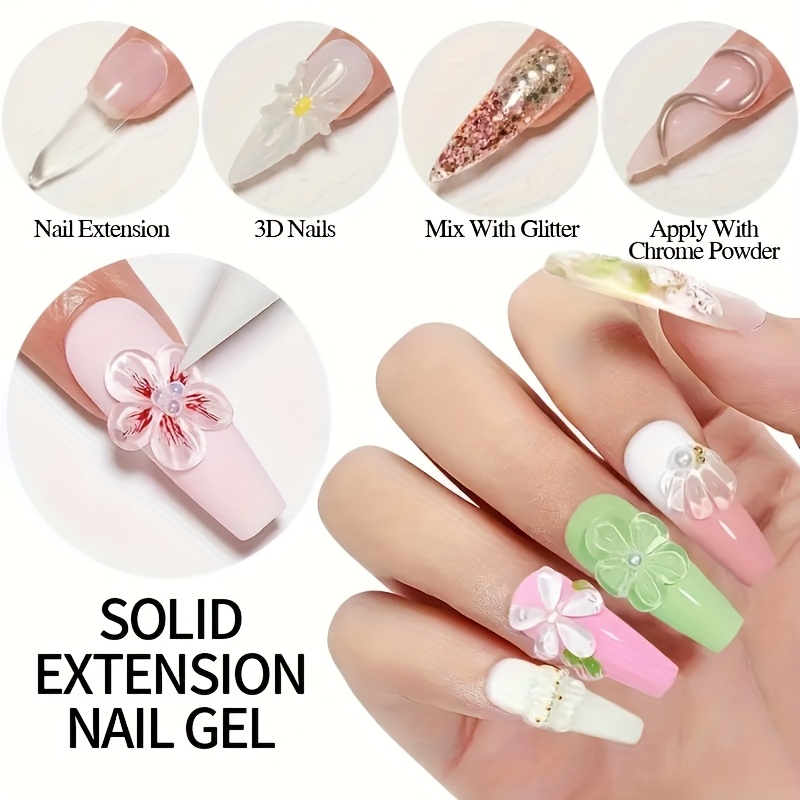 100g Clear Non-Stick Hand Exte - Nail Art Ombre recension och pris