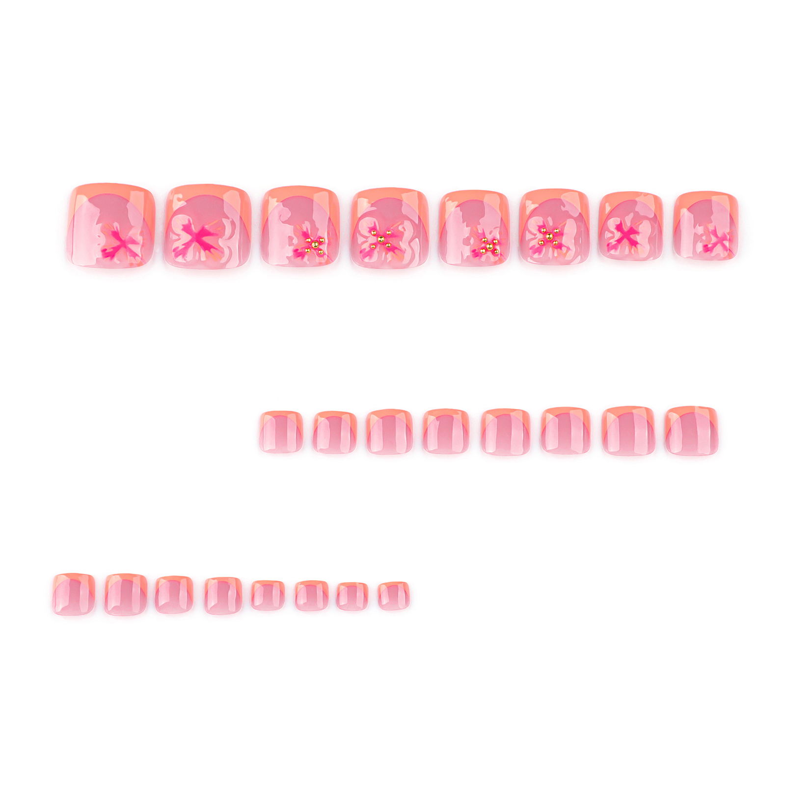 24pcs Charming Flower Pattern  - Nail Art Press On recension och pris