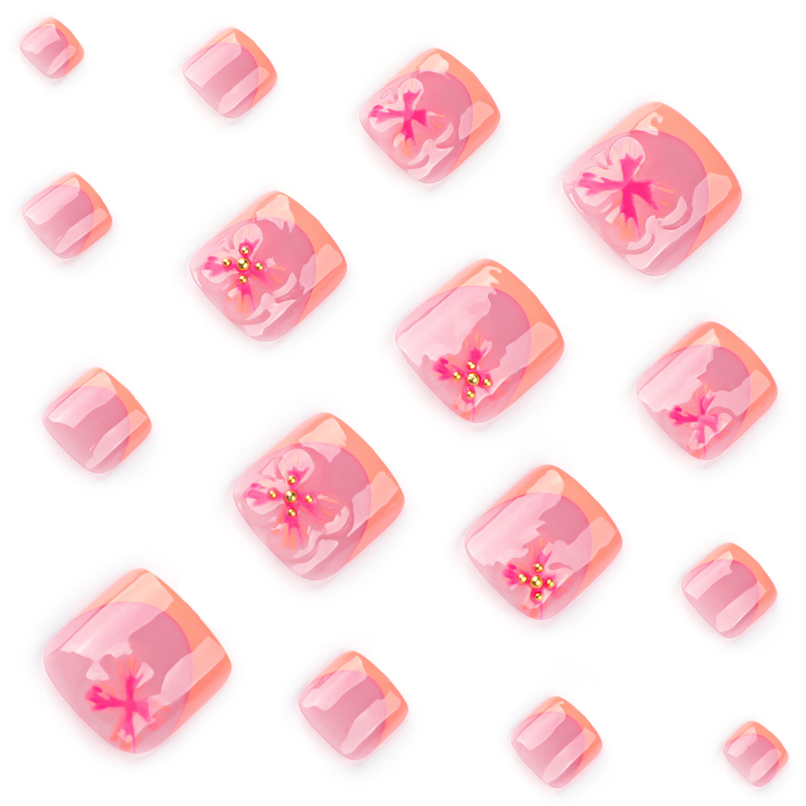 24pcs Charming Flower Pattern  - Nail Art Press On recension och pris