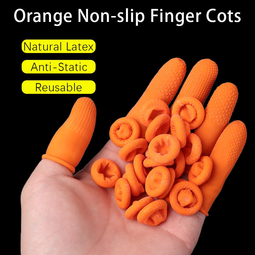 100PCS Reusable Fingertip Prot - Nail Art Orange recension och pris