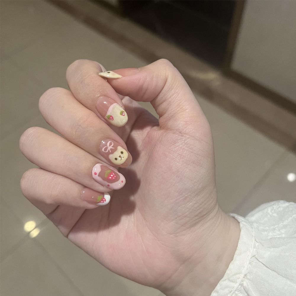 10Pcs Almond Press On Nails Wi - Nail Art Press On recension och pris