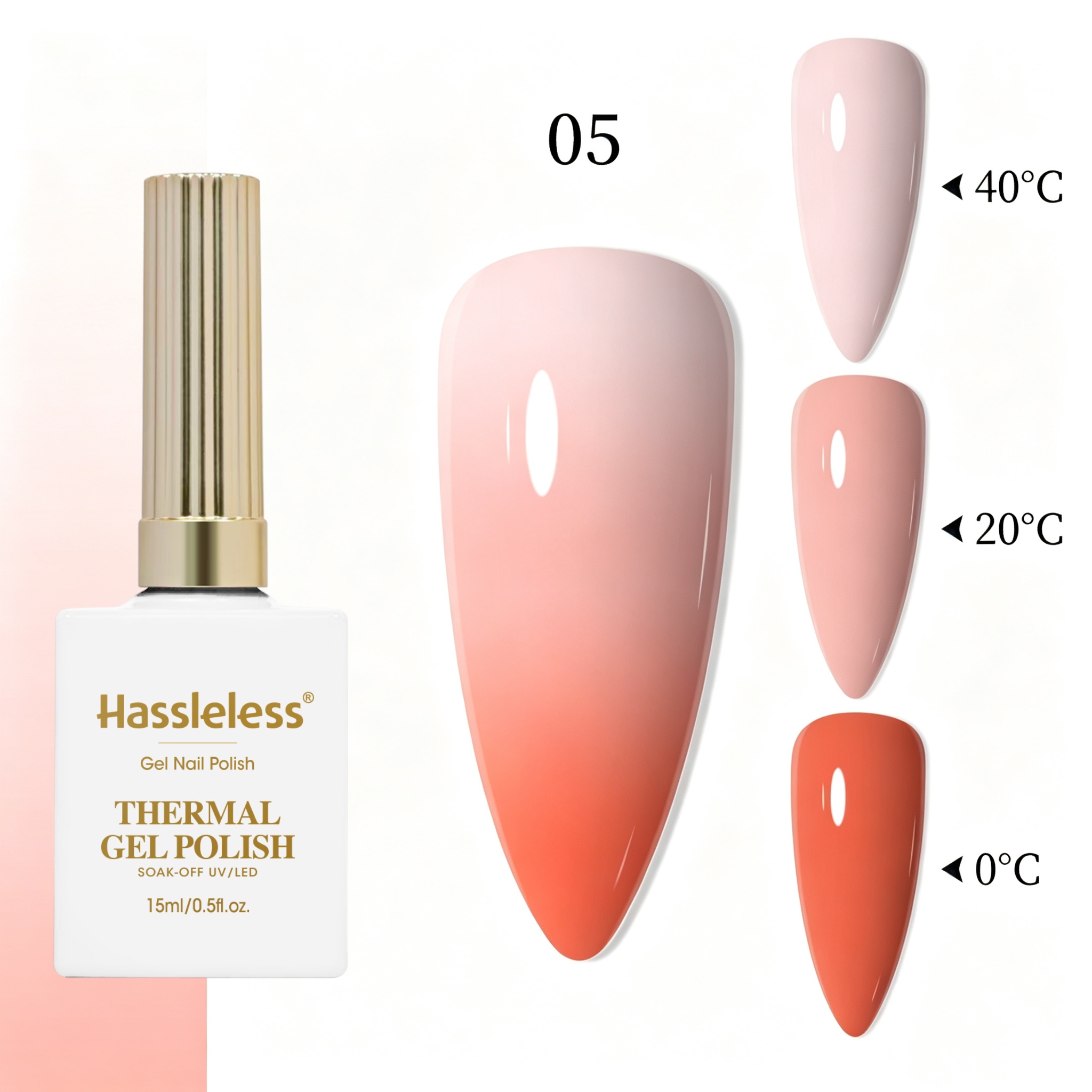 Hassleless Nude Orange Peach T - Nail Art Orange recension och pris